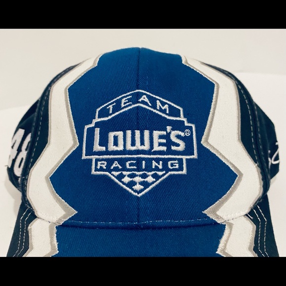 NASCAR Team Lowe’s Racing 48 Jimmie Johnson Sharktooth Baseball Hat Hendricks - Picture 2 of 7